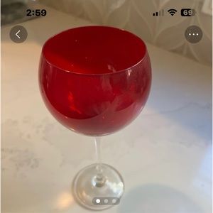 Lenox  Balloon red Glasses.  No chips!